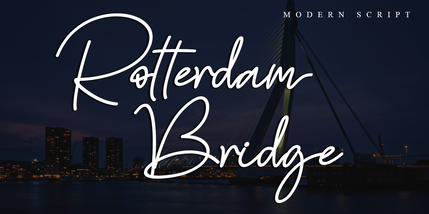 Rotterdam Bridge Italic Font preview